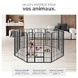 TECTAKE - Enclos pour chien modulable gris - vignette