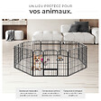 TECTAKE - Enclos pour chien modulable gris - vignette