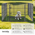 TECTAKE - Enclos pour chien 125 x 85 x 70 cm gris - vignette