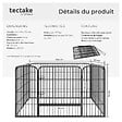 TECTAKE - Enclos pour chien 125 x 85 x 70 cm gris - vignette