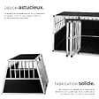 TECTAKE - Cage de transport pour chien double dos incliné noir - vignette