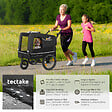 TECTAKE - Remorque vélo pour chien WoofRider multifonction, Pliable, jusqu'à 40kg noir - vignette
