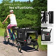 TECTAKE - Remorque vélo pour chien WoofRider multifonction, Pliable, jusqu'à 40kg noir - vignette