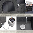 TECTAKE - Sauna à vapeur portable THERMALUXE I 1000 W gris foncé-noir - vignette
