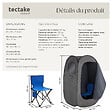 TECTAKE - Sauna à vapeur portable THERMALUXE I 1000 W gris foncé-noir - vignette
