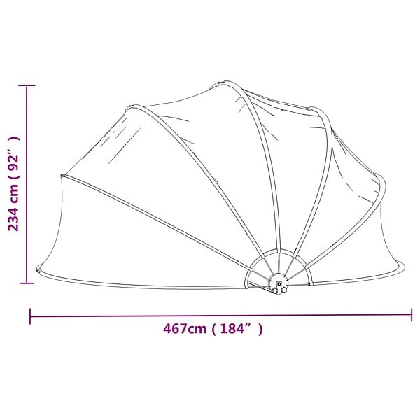 VIDAXL - vidaXL Dôme de piscine rond 467x234 cm PVC - large