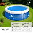 TECTAKE - Bâche solaire ronde pour piscine bleu - vignette