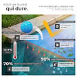 TECTAKE - Bâche solaire ronde pour piscine bleu - vignette
