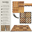 TECTAKE - Dalles de terrasse TABULA 12 lames marron - vignette