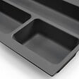 EMUCA - Range-couverts Optima pour tiroir universel, module 900mm, Plastique, Gris antracite - vignette