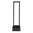 ID MARKET - Range bûches vertical acier noir H. 125 CM avec tiroir pour cheminée - vignette
