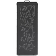 ID MARKET - Réservoir à granulés 55 kg noir rangement à pellets 36 x 36 x 87 cm - motif floral - vignette