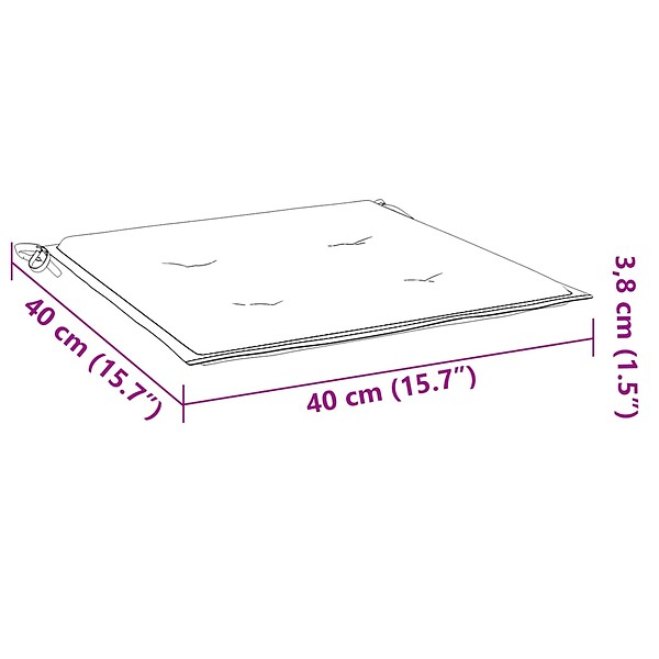VIDAXL - vidaXL Coussins de chaise jardin lot de 2 beige 40x40x3cm tissu oxford - large