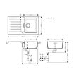 HANSGROHE - Evier 1 bac 980 S52 synthèse noir + robinet de cuisine avec douchette Zesis M33 150 2 jets aspect acier inox - vignette