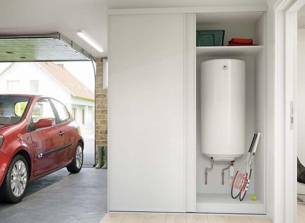 THERMOR - Chauffe-eau électrique blindé compact Thermor - Vertical - Mural - 100L - 1200W - Blanc - large
