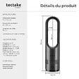 TECTAKE - Ventilateur colonne POLAR avec oscillation à 80° gris anthracite - vignette