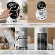 TECTAKE - Ventilateur colonne 110 cm blanc - vignette