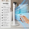 TECTAKE - Ventilateur colonne 90 cm blanc - vignette