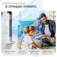 TECTAKE - Ventilateur colonne 90 cm blanc - vignette