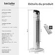 TECTAKE - Ventilateur colonne 90 cm blanc - vignette