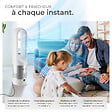 TECTAKE - Ventilateur colonne POLAR avec oscillation à 80° blanc - vignette