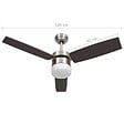 VIDAXL - vidaXL Ventilateur de plafond lampe et télécommande 108cm Marron foncé - vignette