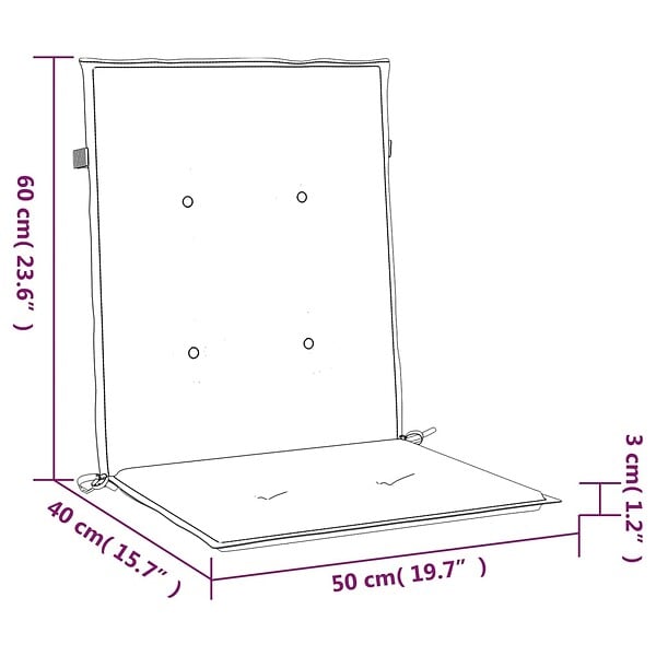 VIDAXL - vidaXL Coussins de chaise de jardin à dossier bas lot de 6 anthracite - large