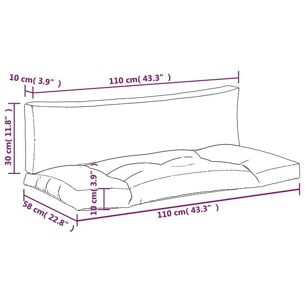 VIDAXL - vidaXL Coussins de palette lot de 2 multicolore tissu Oxford - large