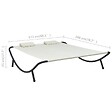 VIDAXL - vidaXL Chaise longue d'extérieur Tissu Crème - vignette