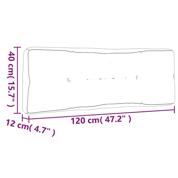 VIDAXL - vidaXL Coussins de palette lot de 7 gris tissu - large