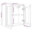 VIDAXL - vidaXL Armoire en verre suspendue "Lyon" Sonoma gris - vignette