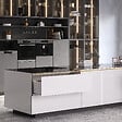 EMUCA - Tiroir extérieur Vertex avec réglages 3D hauteur 83mm, 40kg, profondeur 500mm, Acier, Peint en blanc - vignette