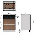 VIDAXL - vidaXL Armoire de plancher à tiroir "Lyon" Noir 60x46x81,5 cm - vignette