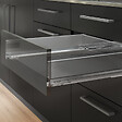 EMUCA - Tiroir extérieur Vertex avec réglages 3D hauteur 93mm, 40kg, profondeur 450mm, Acier, Gris anthracite - vignette