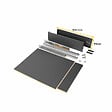 EMUCA - Kit de tiroirs pour cuisine ou salle de bains Vertex, hauteur 93mm, avec panneaux inclus, module 450mm, peint en blanc - vignette