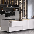 EMUCA - Tiroir extérieur Vertex avec réglages 3D hauteur 93mm, 60kg, profondeur 500mm, acier, Peint en blanc - vignette