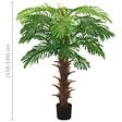 VIDAXL - vidaXL Palmier Cycas artificiel avec pot 140 cm Vert - vignette
