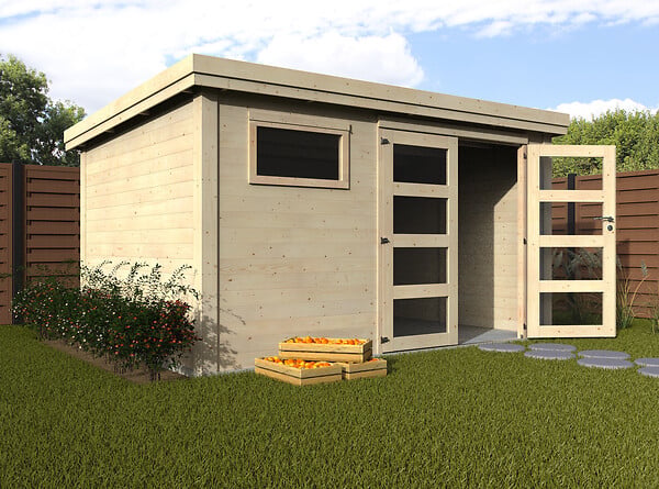 DECOR ET JARDIN - Abri de jardin bois Paolo - Beige - 9.66m² - large