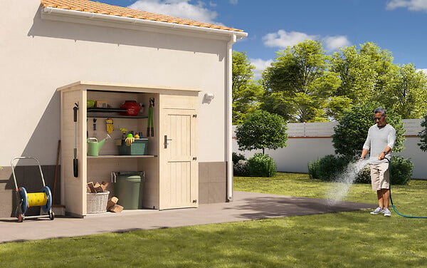 DECOR ET JARDIN - Abri de jardin bois Bruna - L.230xP.92cm - large