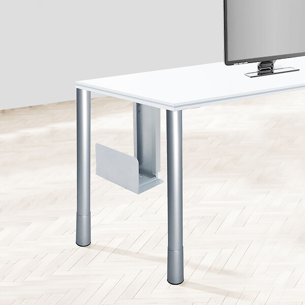 EMUCA - Support pour unité centrale, Acier, Peint aluminium - large