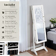 TECTAKE - Armoire à bijoux avec miroir blanc - vignette