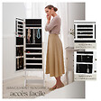 TECTAKE - Armoire à bijoux avec miroir blanc - vignette