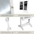 TECTAKE - Armoire à bijoux avec miroir blanc - vignette