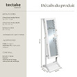 TECTAKE - Armoire à bijoux avec miroir blanc - vignette