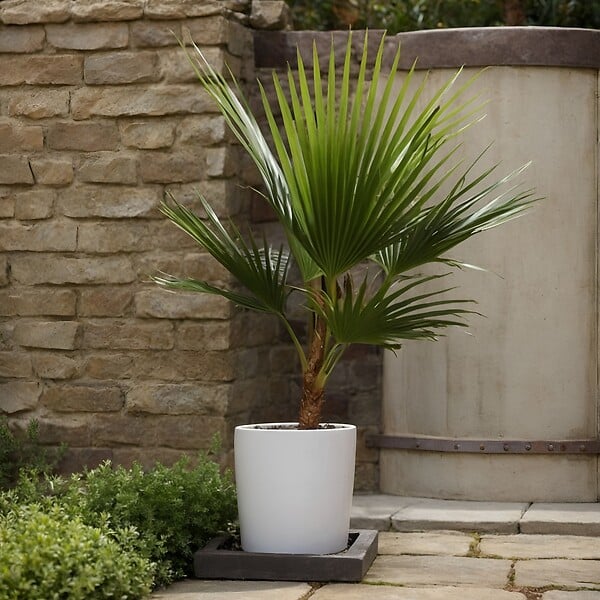 PLANT IN A BOX - Palmier de Washington - Washingtonia robusta - Hauteur 70-90cm - ⌀21cm - large