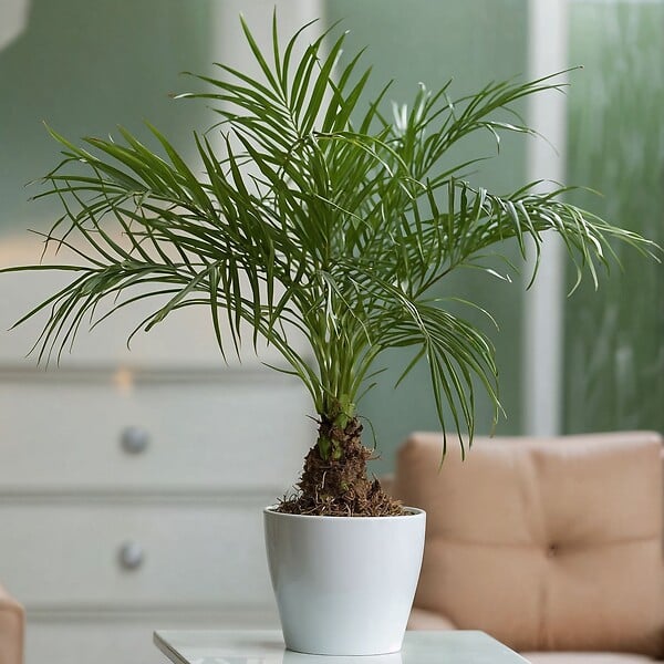 PLANT IN A BOX - Palmier Dattier nain - Phoenix roebelenii - Hauteur 80-90cm - ⌀21cm - large