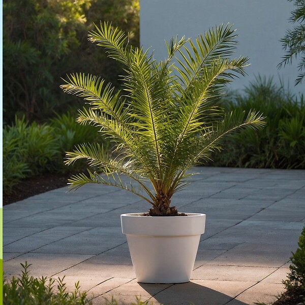 PLANT IN A BOX - Palmier Dattier nain - Set de 2 - Phoenix canariensis - Hauteur 80-100cm - ⌀19cm - large