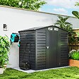 OUTSUNNY - Rouleau à gazon jardin en acier avec poignée dim. 50L x 32l x 108H cm lestage max. 30 L noir - vignette