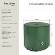 TECTAKE - Récupérateur d'eau de pluie  vert - vignette