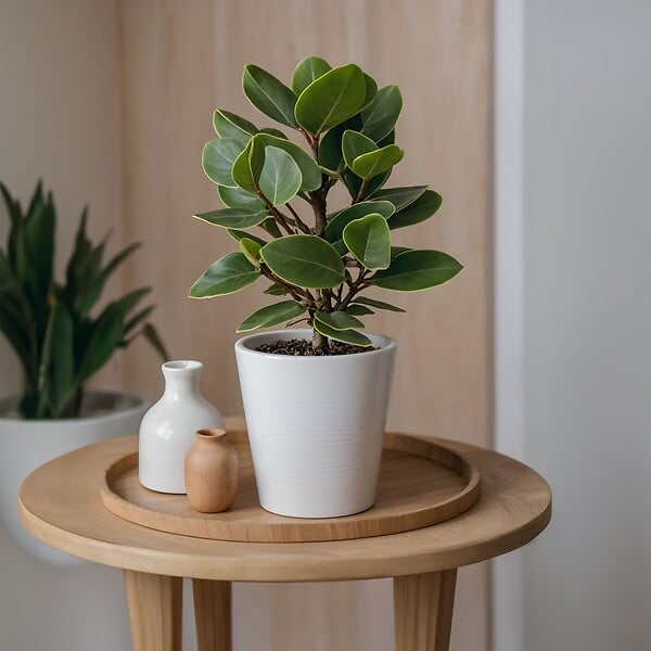 PLANT IN A BOX - Pommier baumier - Set de 4 - Clusia rosea 'Princess' - Hauteur 25-35cm - ⌀12cm - large